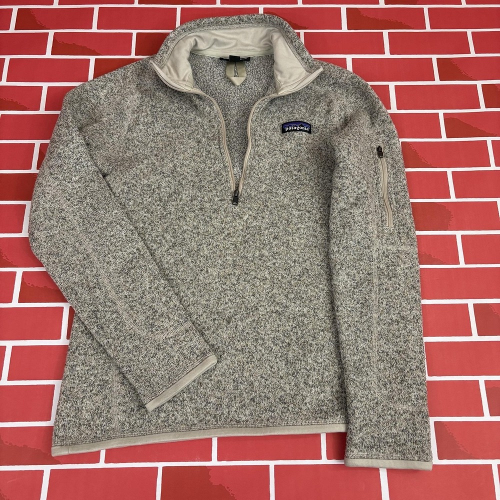 Patagonia Better Sweater 1/4 Zip Fleece Jacket Womens S Gray Pullover STY25617